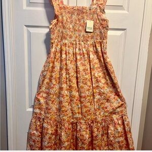 a.n.a Floral Maxi Dress in Pink and Orange